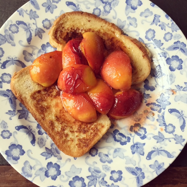 french toast peach