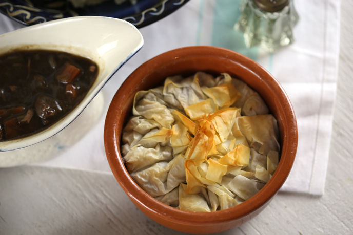 lamb filo pie