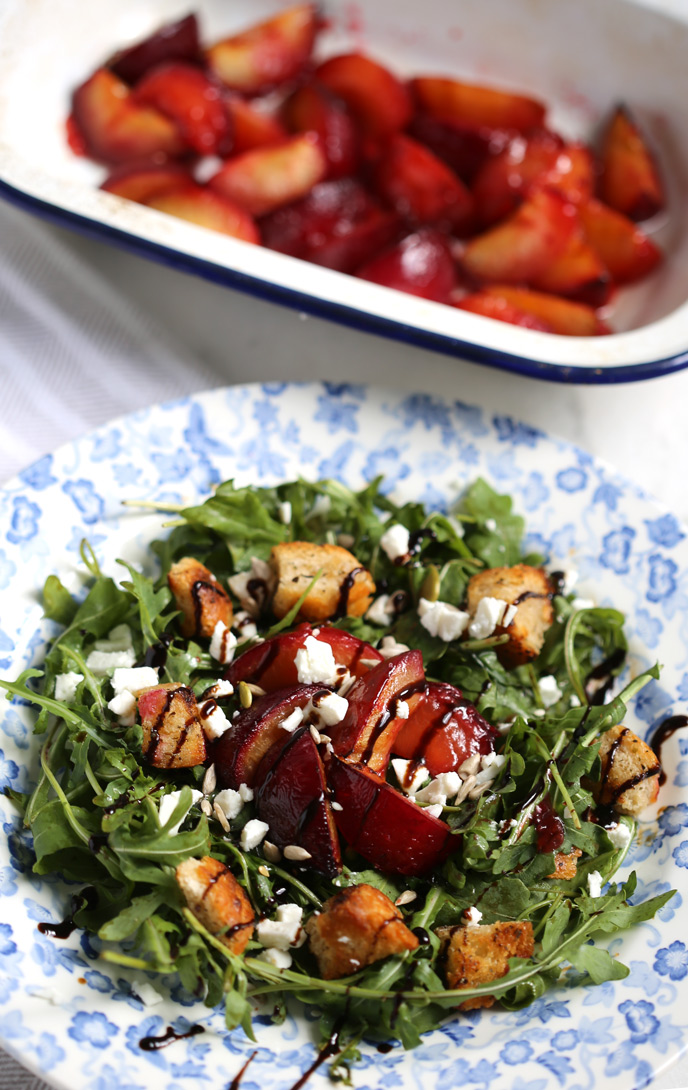 plum rocket feta salad recipe